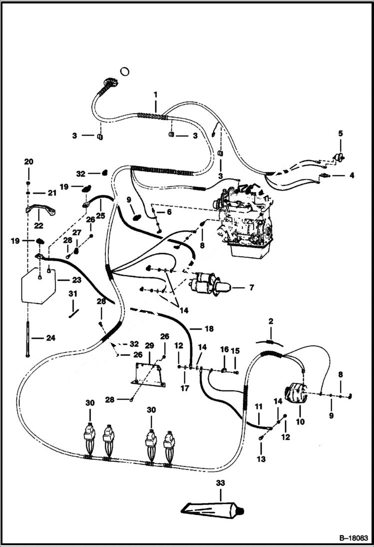 Схема запчастей Bobcat 400s - ENGINE ELECTRICAL CIRCUITRY ELECTRICAL SYSTEM