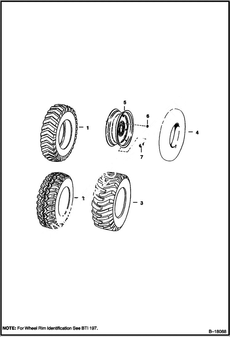 Схема запчастей Bobcat 700s - TIRES & RIMS ACCESSORIES & OPTIONS