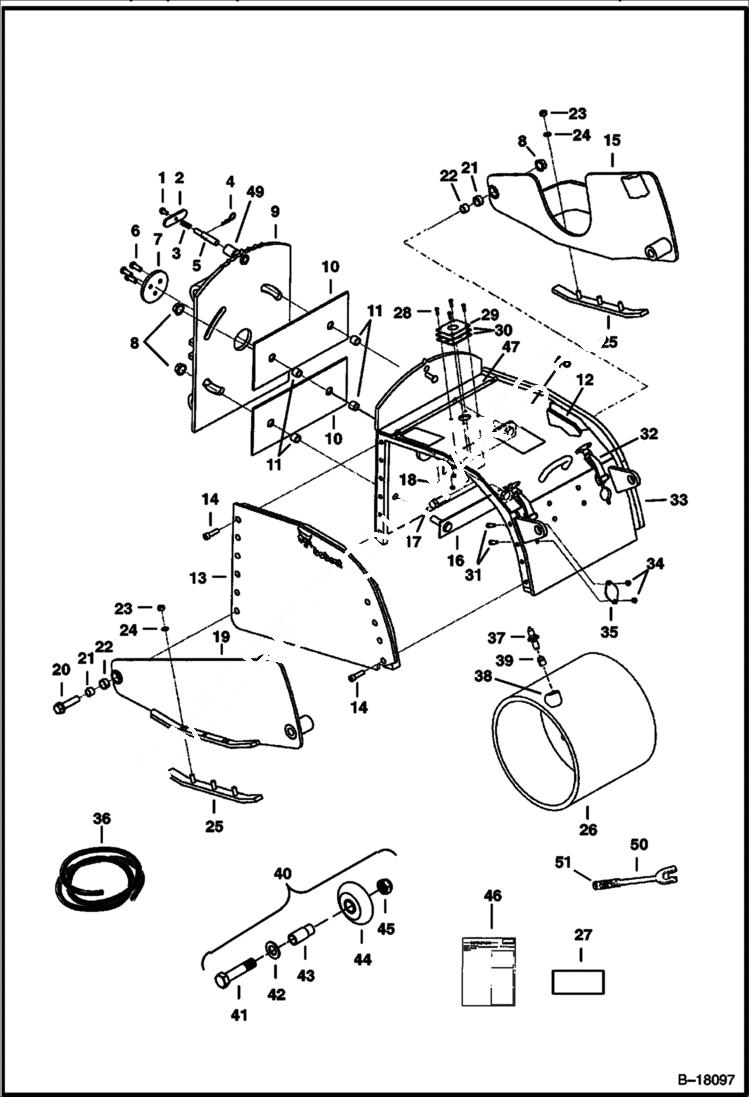 Схема запчастей Bobcat PLANERS - PLANER (Housing Group) (Surface Planer) (16 231100101 & Above) Loader