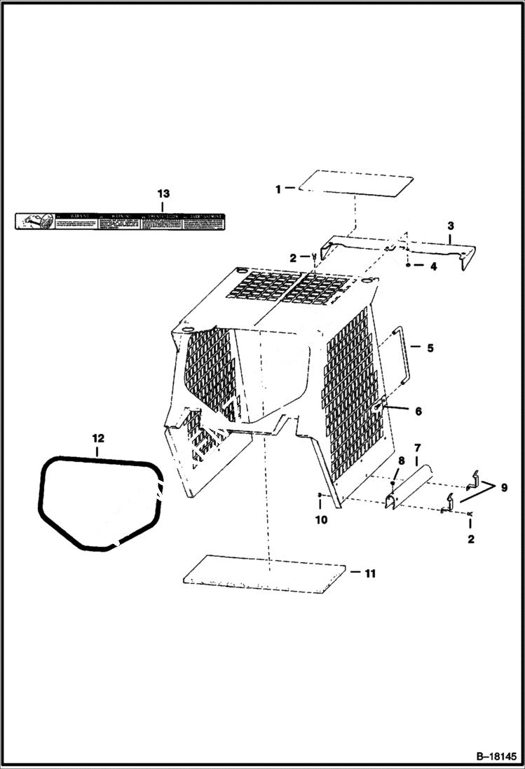 Схема запчастей Bobcat 700s - EUROPEAN ACCESSORIES (Operator Cab) ACCESSORIES & OPTIONS