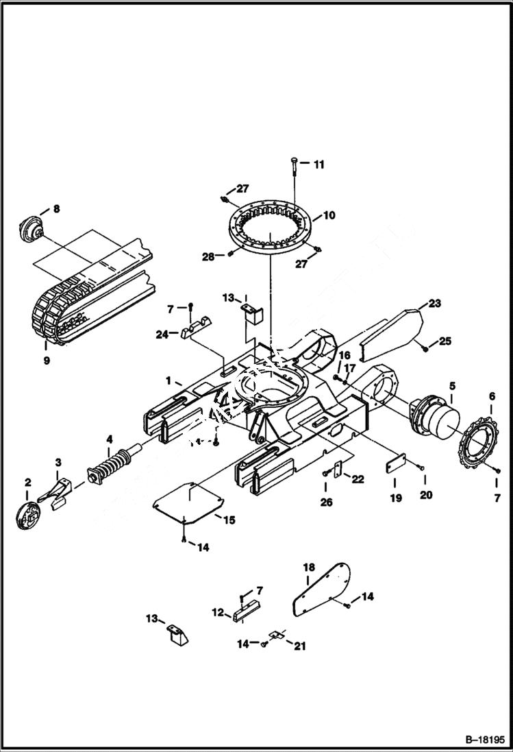 Схема запчастей Bobcat 220 - UNDERCARRIAGE UNDERCARRIAGE