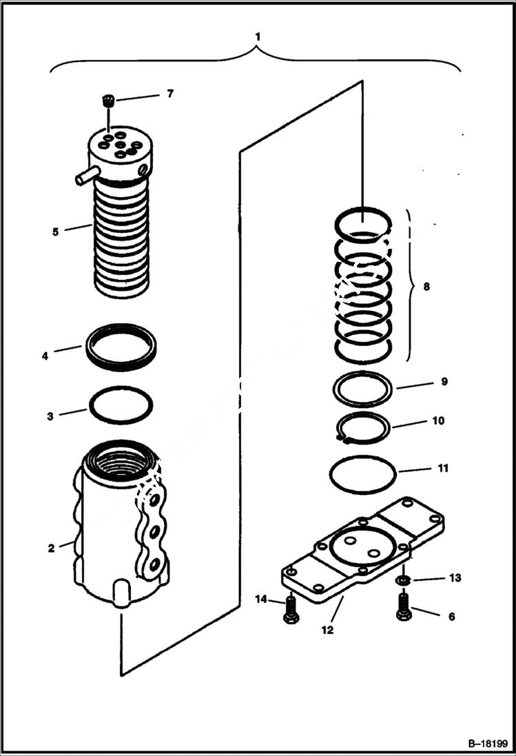 Схема запчастей Bobcat 220 - SWIVEL JOINT HYDRAULIC SYSTEM
