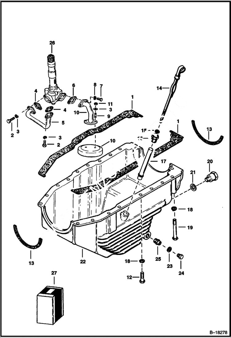 Схема запчастей Bobcat Articulated Loaders - LUBRICATION SYSTEM POWER UNIT