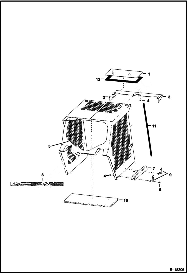Схема запчастей Bobcat 800s - OPERATOR CAB (For European Export Kit) ACCESSORIES & OPTIONS