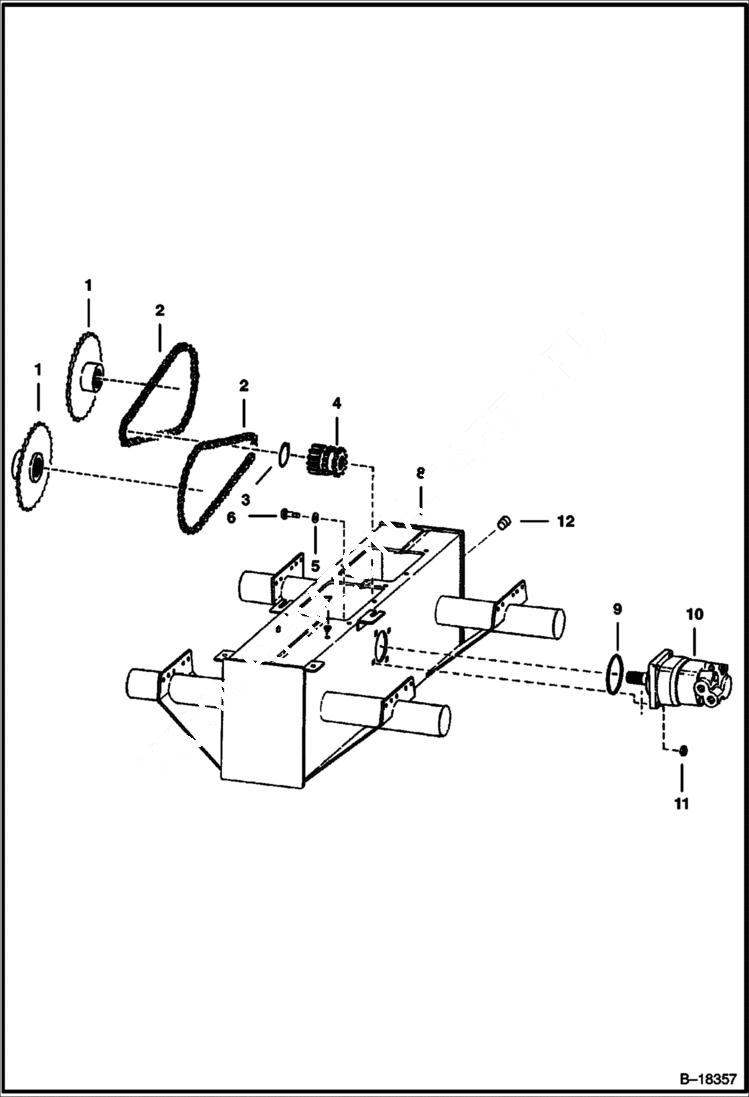 Схема запчастей Bobcat 600s - DRIVE TRAIN DRIVE TRAIN