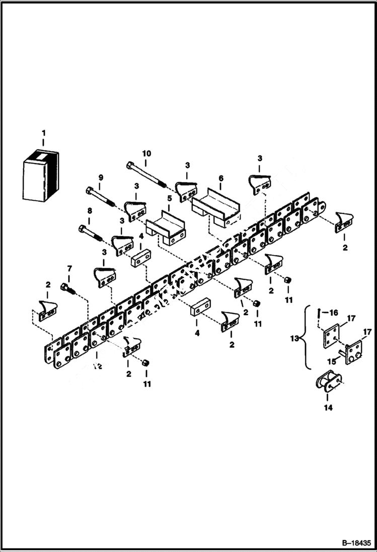 Схема запчастей Bobcat TRENCHERS - TRENCHER (Cup Tooth Kit) (305 mm (12) wide) (LT304) Loader