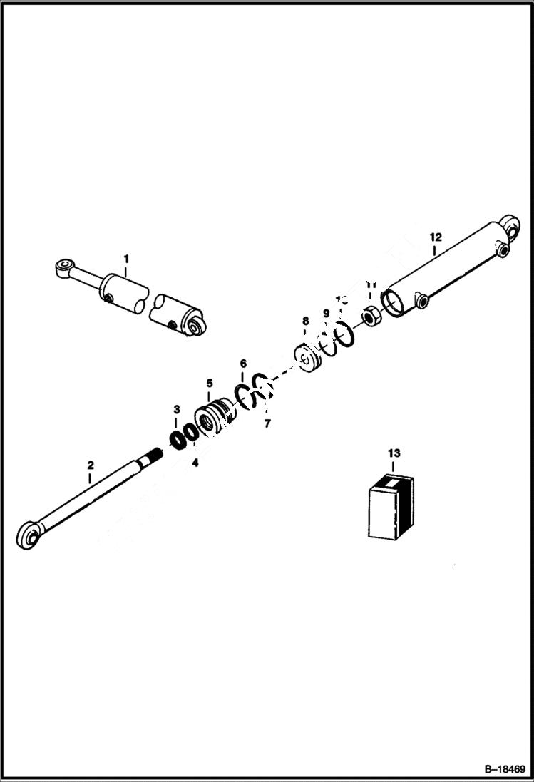 Схема запчастей Bobcat TRENCHERS - TRENCHER (Side Shift Cylinder) (LT405) Loader