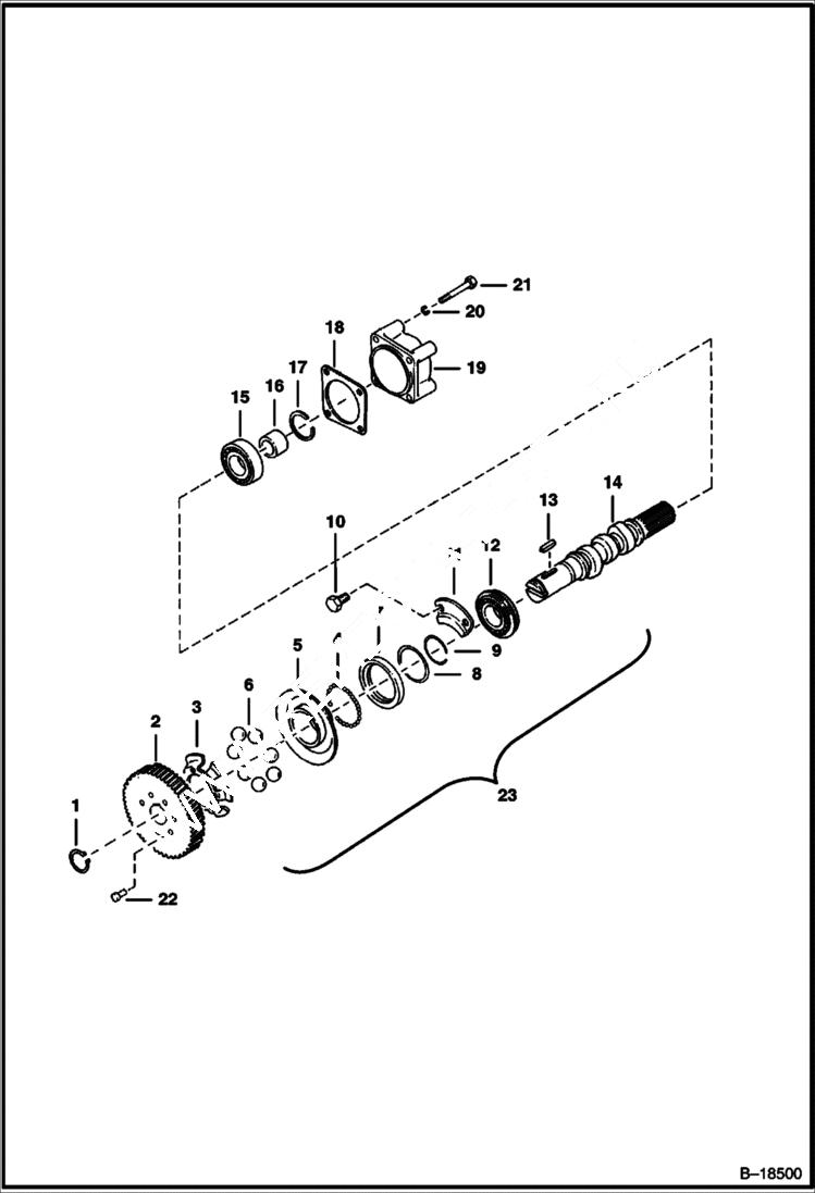 Схема запчастей Bobcat 600s - FUEL CAMSHAFT POWER UNIT