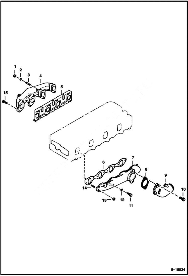 Схема запчастей Bobcat 800s - MANIFOLDS POWER UNIT