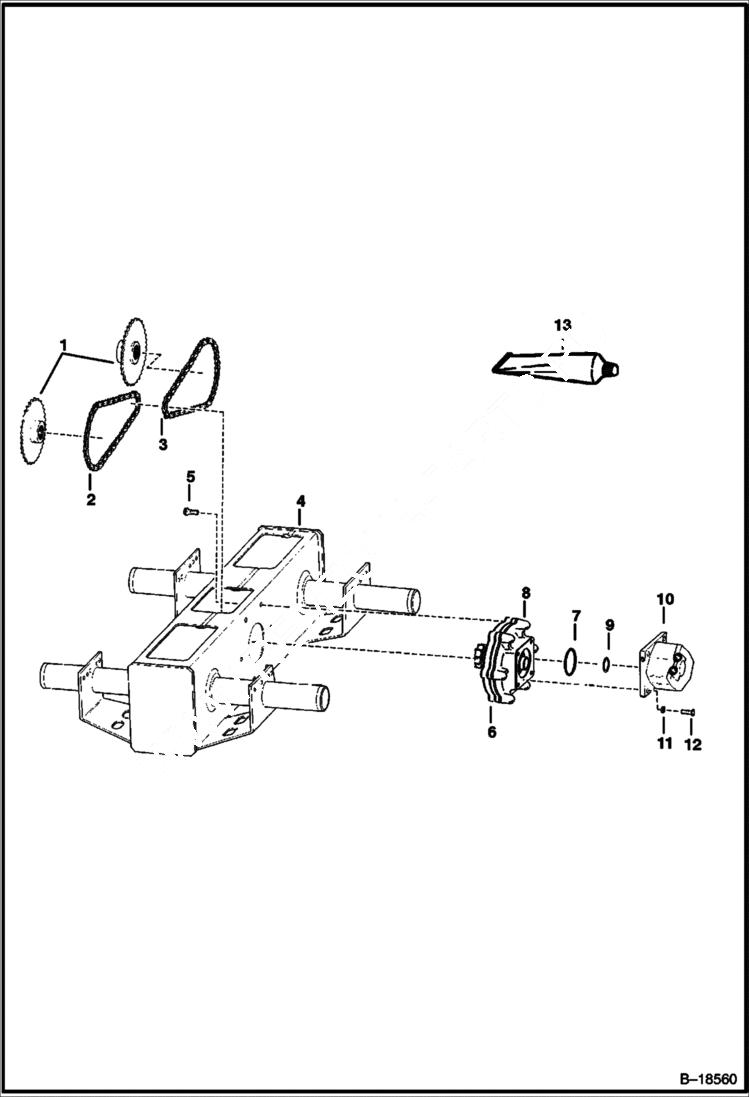 Схема запчастей Bobcat 600s - DRIVE TRAIN DRIVE TRAIN