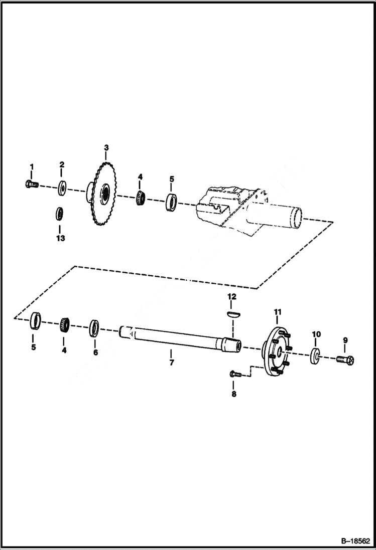 Схема запчастей Bobcat 600s - AXLE DRIVE TRAIN