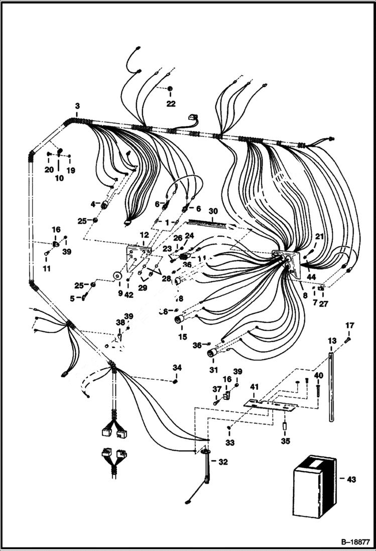 Схема запчастей Bobcat 800s - CAB ELECTRICAL SYSTEM ELECTRICAL SYSTEM