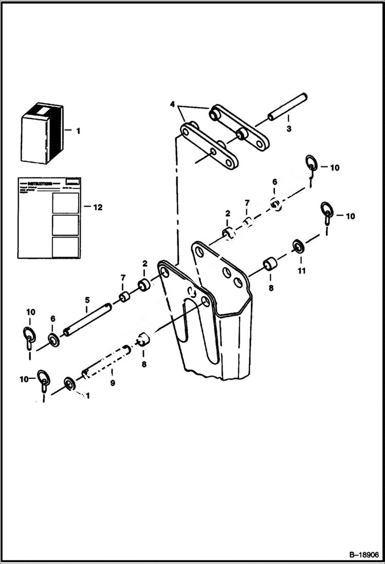 Схема запчастей Bobcat BREAKERS - BREAKER (Mounting Kit) (2500) (3500) (Use on 231, 331) Экскаваторы