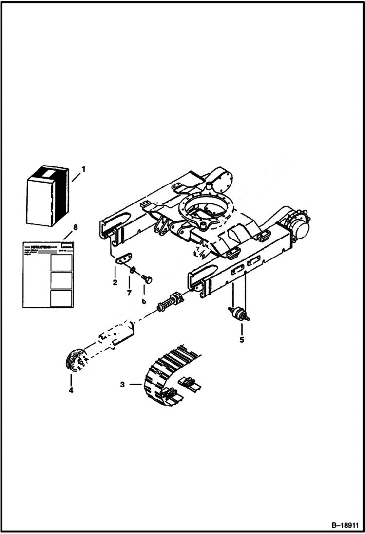 Схема запчастей Bobcat 231 - TRACK KIT (Steel) ACCESSORIES & OPTIONS