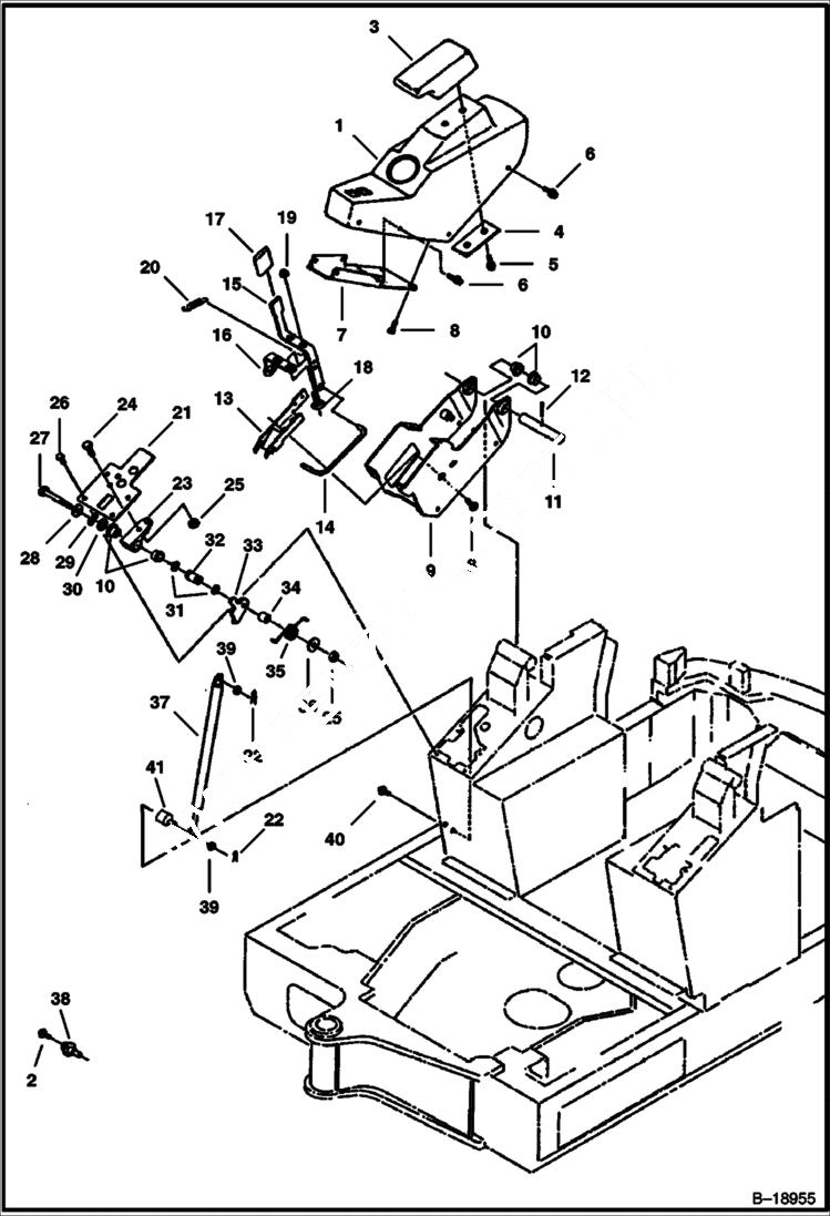 Схема запчастей Bobcat 320 - CONTROL CONSOLE CONTROLS