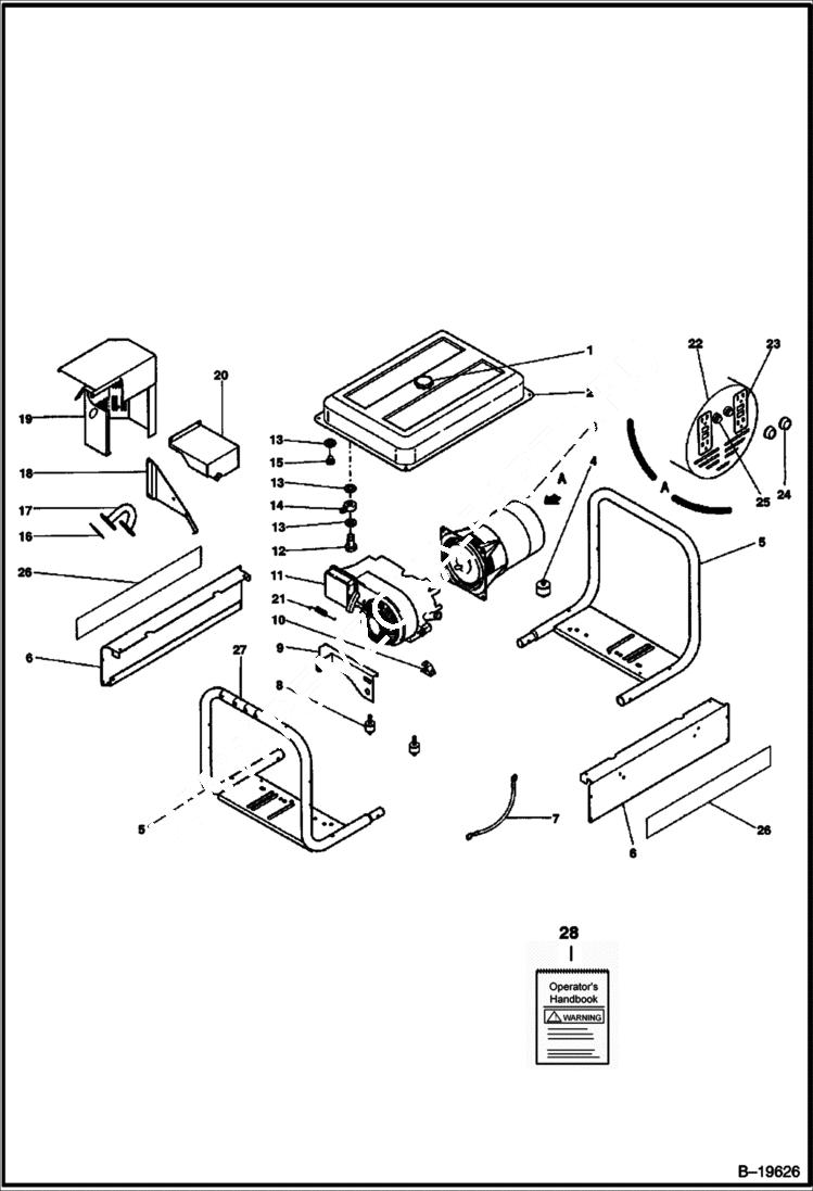 Схема запчастей Bobcat GENERATOR - BG 3.5 V BG3.5