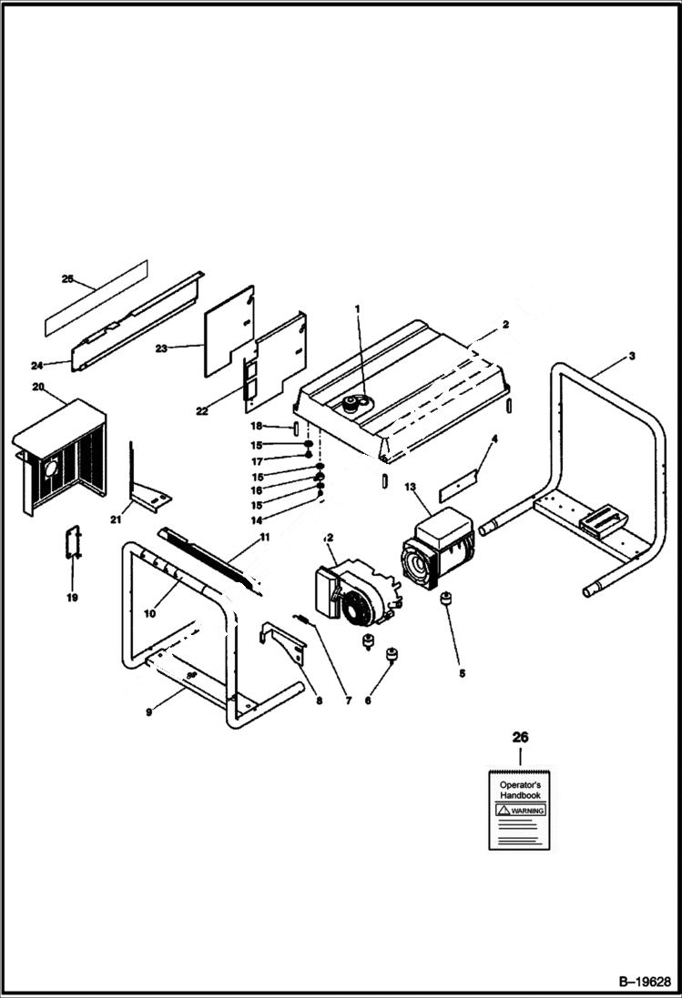 Схема запчастей Bobcat GENERATOR - BG 7 VE BGE7