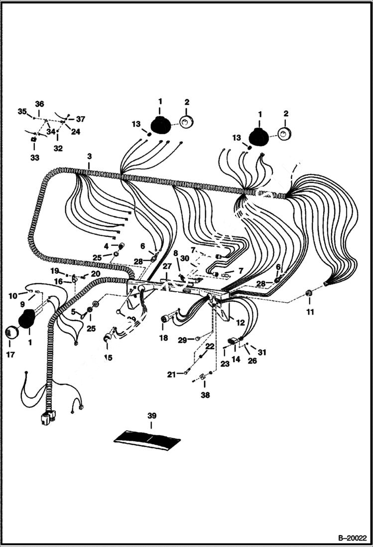 Схема запчастей Bobcat 500s - CAB ELECTRICAL ELECTRICAL SYSTEM