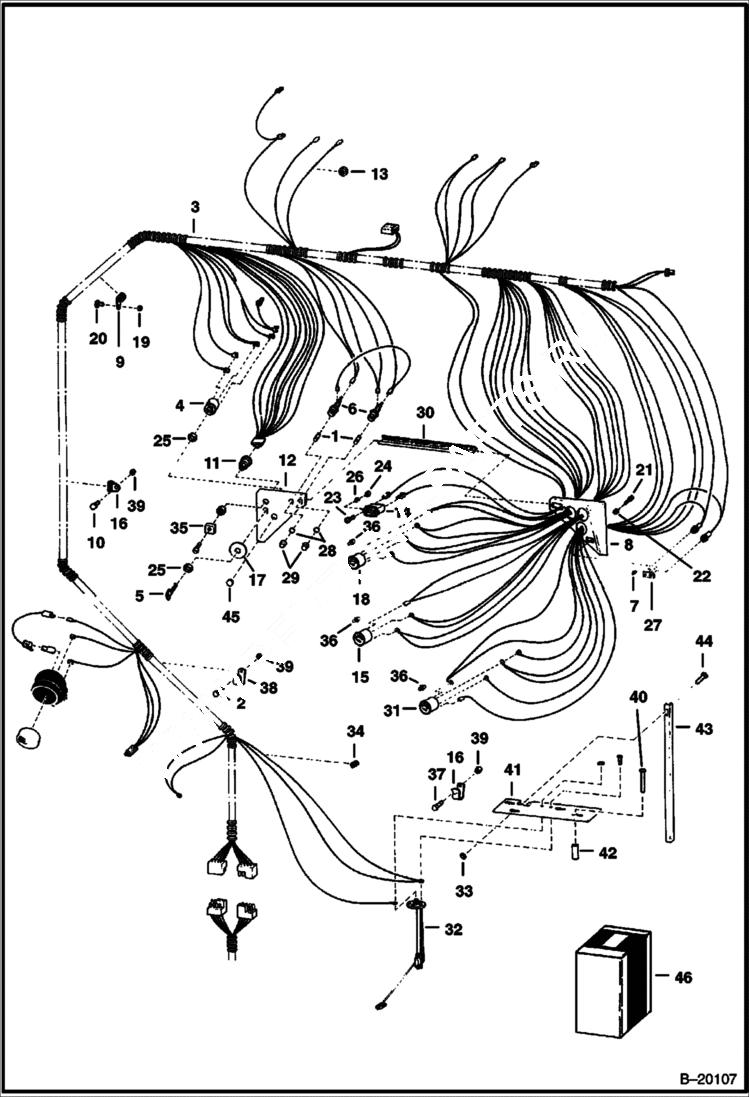 Схема запчастей Bobcat 700s - CAB ELECTRICAL SYSTEM ELECTRICAL SYSTEM