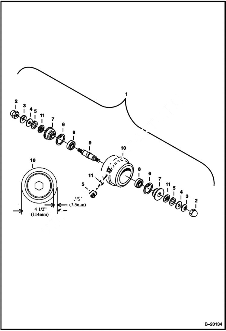Схема запчастей Bobcat 325 - TRACK ROLLER UNDERCARRIAGE