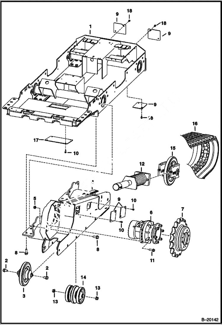 Схема запчастей Bobcat 800s - DRIVE TRAIN DRIVE TRAIN