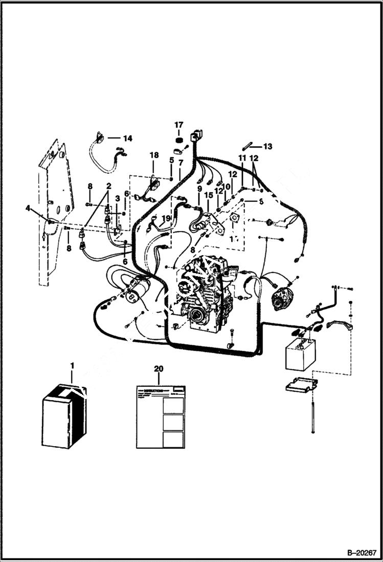 Схема запчастей Bobcat 700s - SHUTDOWN (Electrical) ACCESSORIES & OPTIONS