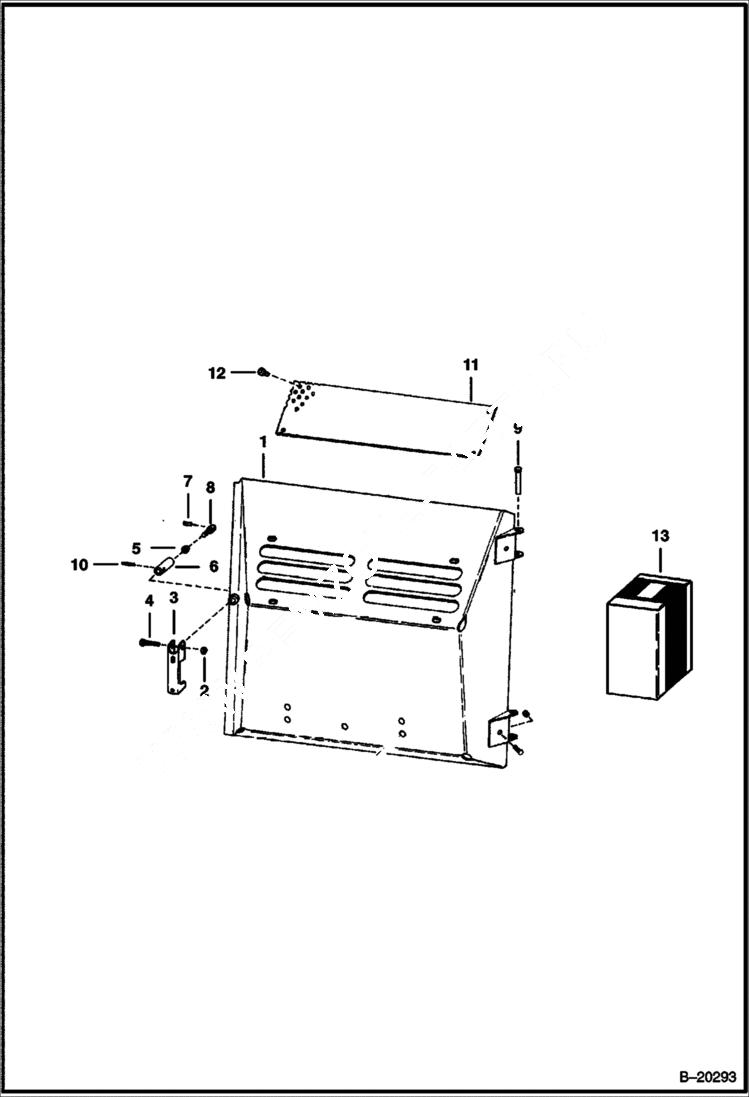 Схема запчастей Bobcat 700s - REAR DOOR MAIN FRAME
