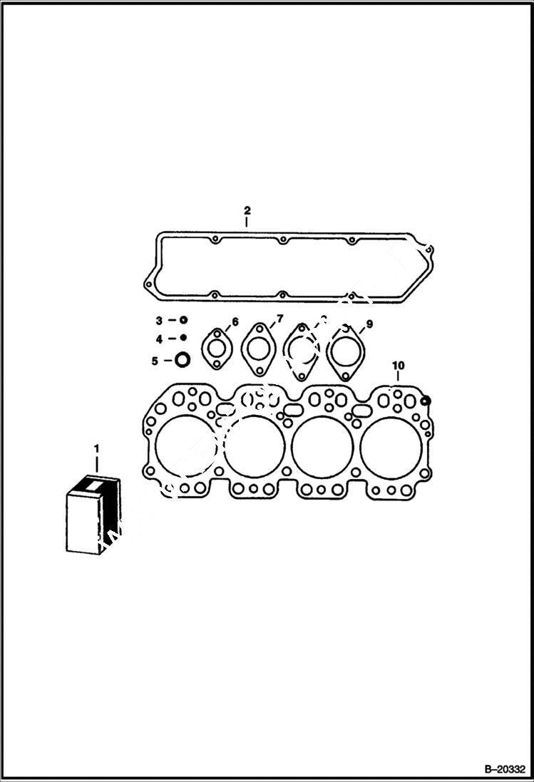 Схема запчастей Bobcat 900s - GASKET KIT (Tune-up) POWER UNIT