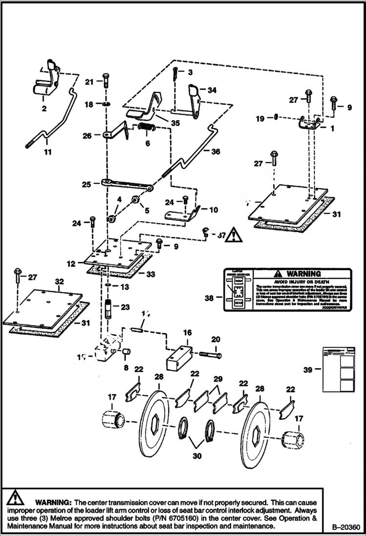 Схема запчастей Bobcat 800s - DISC BRAKE DRIVE TRAIN
