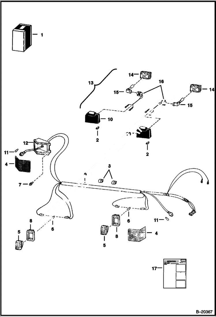 Схема запчастей Bobcat 800s - LIGHT KIT (Front & Rear) ACCESSORIES & OPTIONS