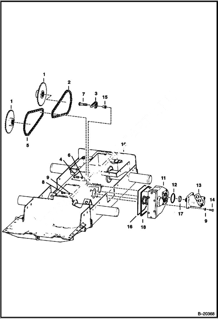 Схема запчастей Bobcat 800s - DRIVE TRAIN DRIVE TRAIN