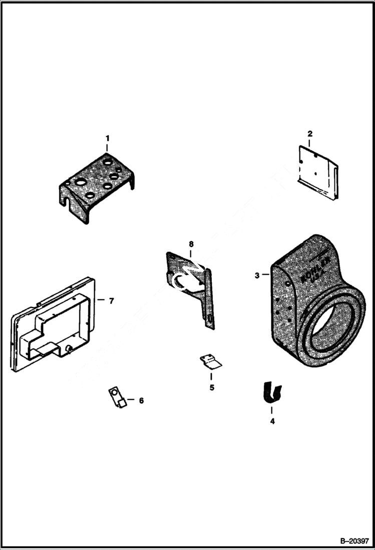 Схема запчастей Bobcat 300s - AIR HOUSING GROUP POWER UNIT