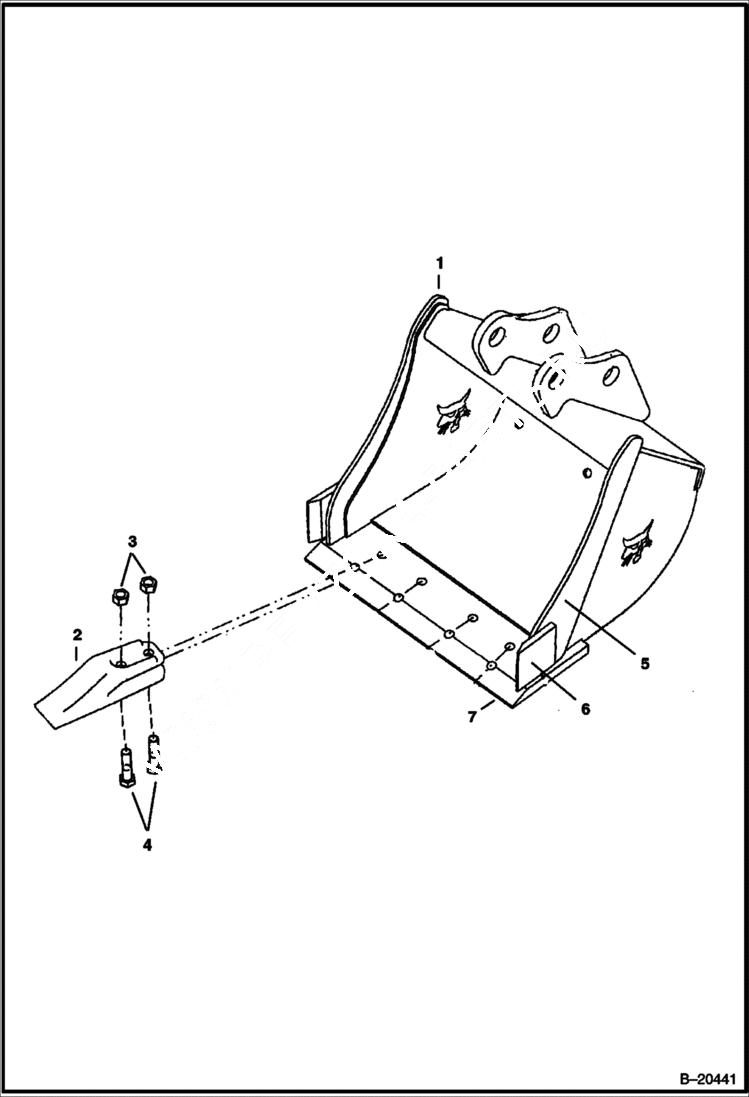 Схема запчастей Bobcat BACKHOE - BACKHOE (Bucket) (Pin-On) (406) (506) 406/506 BACKHOE