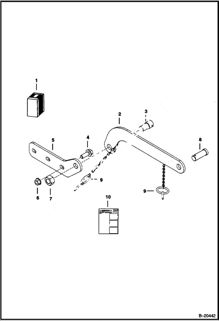 Схема запчастей Bobcat BACKHOE - BACKHOE (Backhoe Mounting Kit) (500 Series Loader) (506) 406/506 BACKHOE