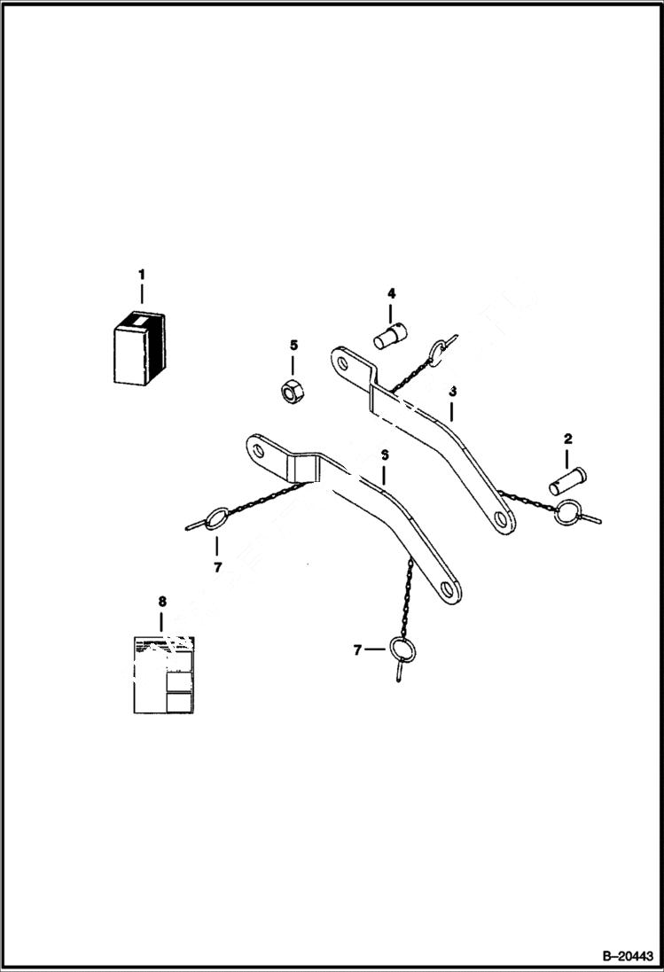 Схема запчастей Bobcat BACKHOE - BACKHOE (Backhoe Mounting Kit) (463 Series Loader) (506) 406/506 BACKHOE