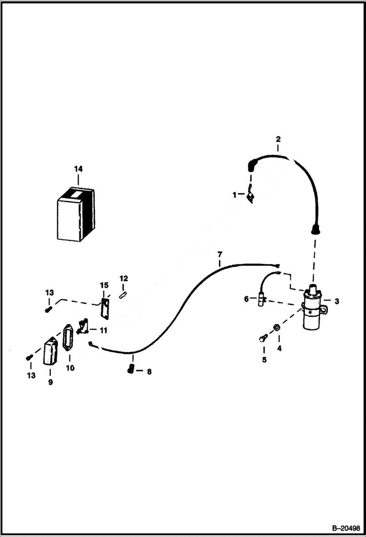 Схема запчастей Bobcat 300s - IGNITION SYSTEM POWER UNIT