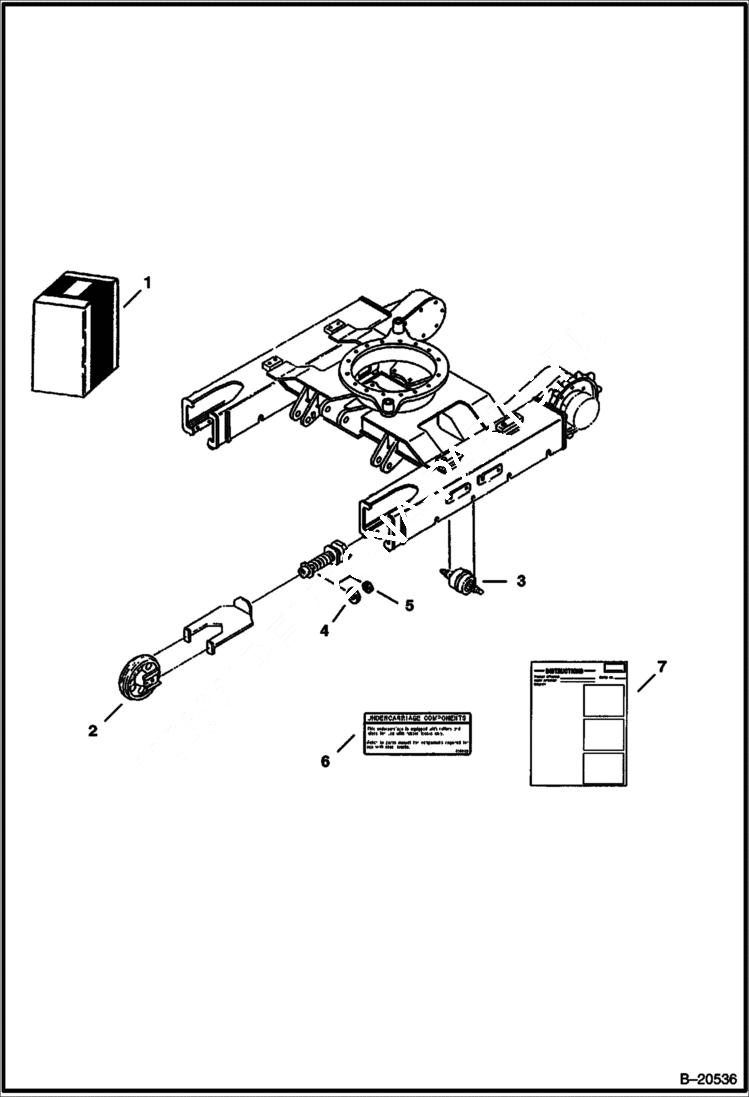Схема запчастей Bobcat 331 - TRACK DERAILING KIT (Rubber Track Only) ACCESSORIES & OPTIONS