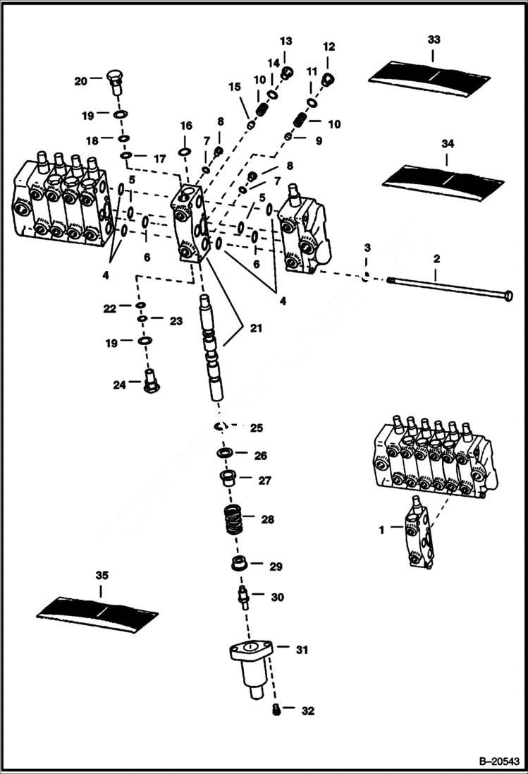 Схема запчастей Bobcat BACKHOE - BACKHOE (Boom Section) (914) 914/914A BACKHOE