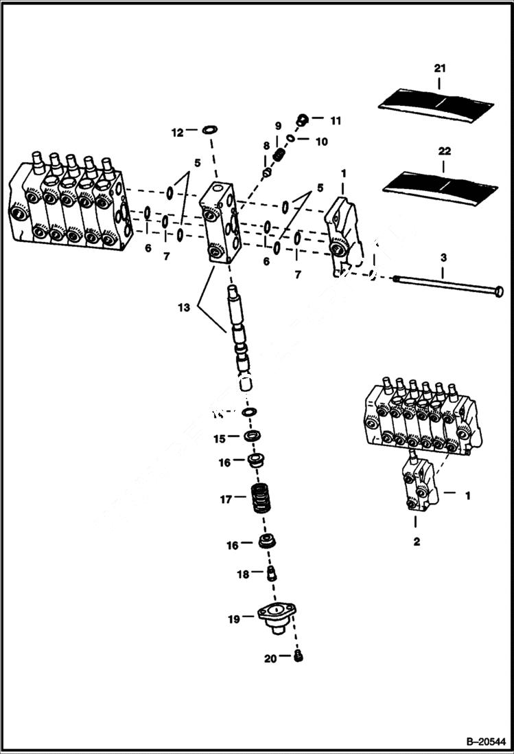 Схема запчастей Bobcat BACKHOE - BACKHOE (Left Stabilizer Section & End Plate) (914) 914/914A BACKHOE