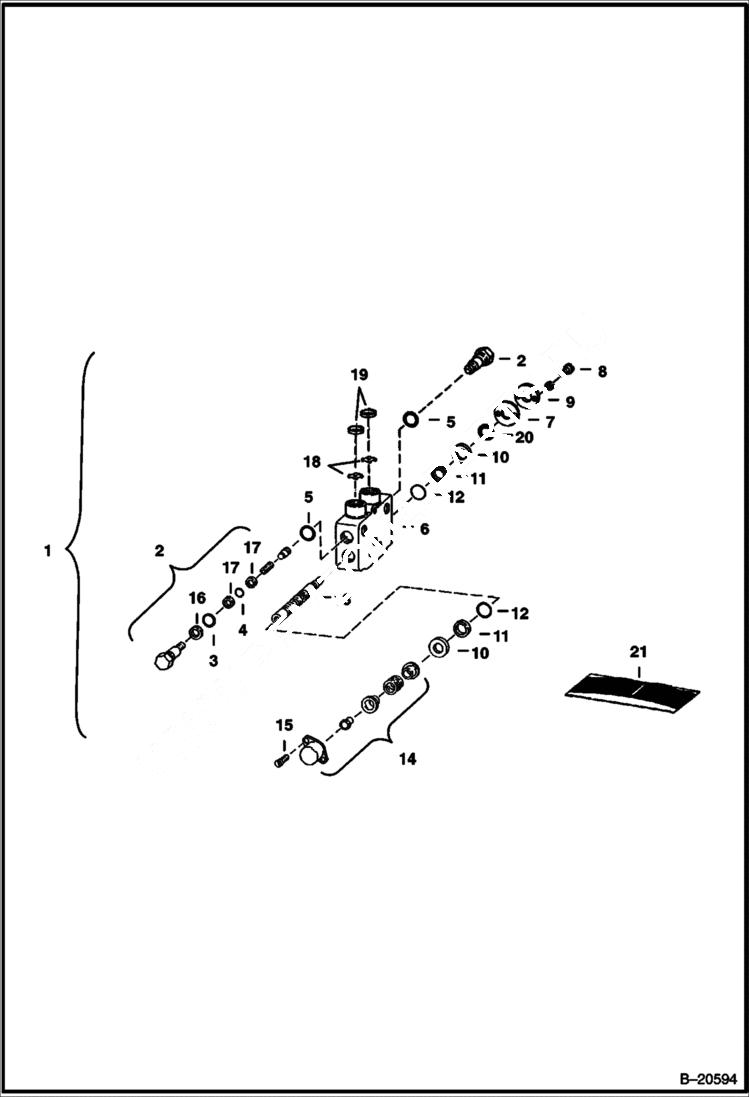 Схема запчастей Bobcat BACKHOE - BACKHOE (Swing Section) (911B) (914B) 911B/914B BACKHOE