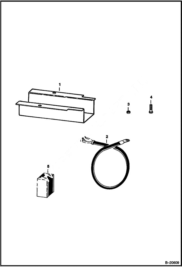 Схема запчастей Bobcat BACKHOE - BACKHOE (Battery Mount Kit) (Rear Stabilizer) (631) (731) REAR STABILIZERS