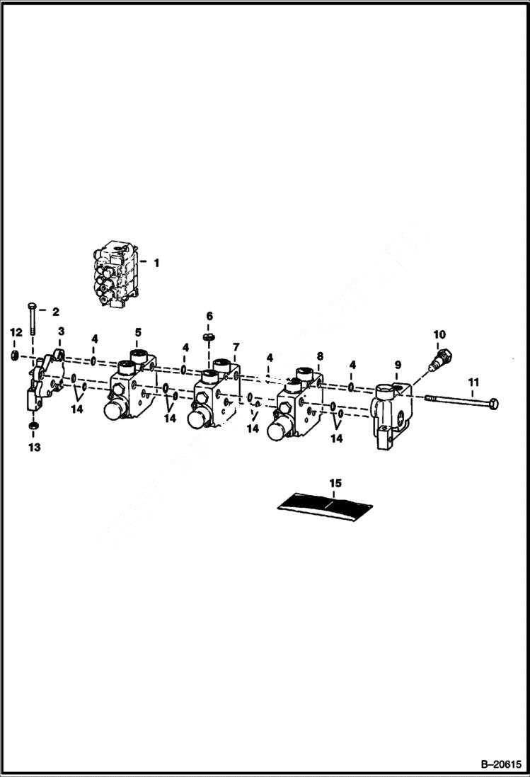 Схема запчастей Bobcat Articulated Loaders - HYDRAULIC CONTROL VALVE (Gresen CS) HYDRAULIC SYSTEM