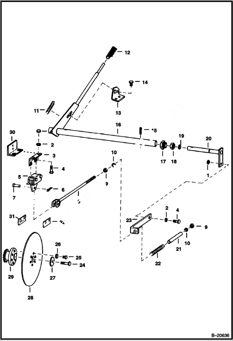Схема запчастей Bobcat 600s - DISC BRAKE ACCESSORIES & OPTIONS