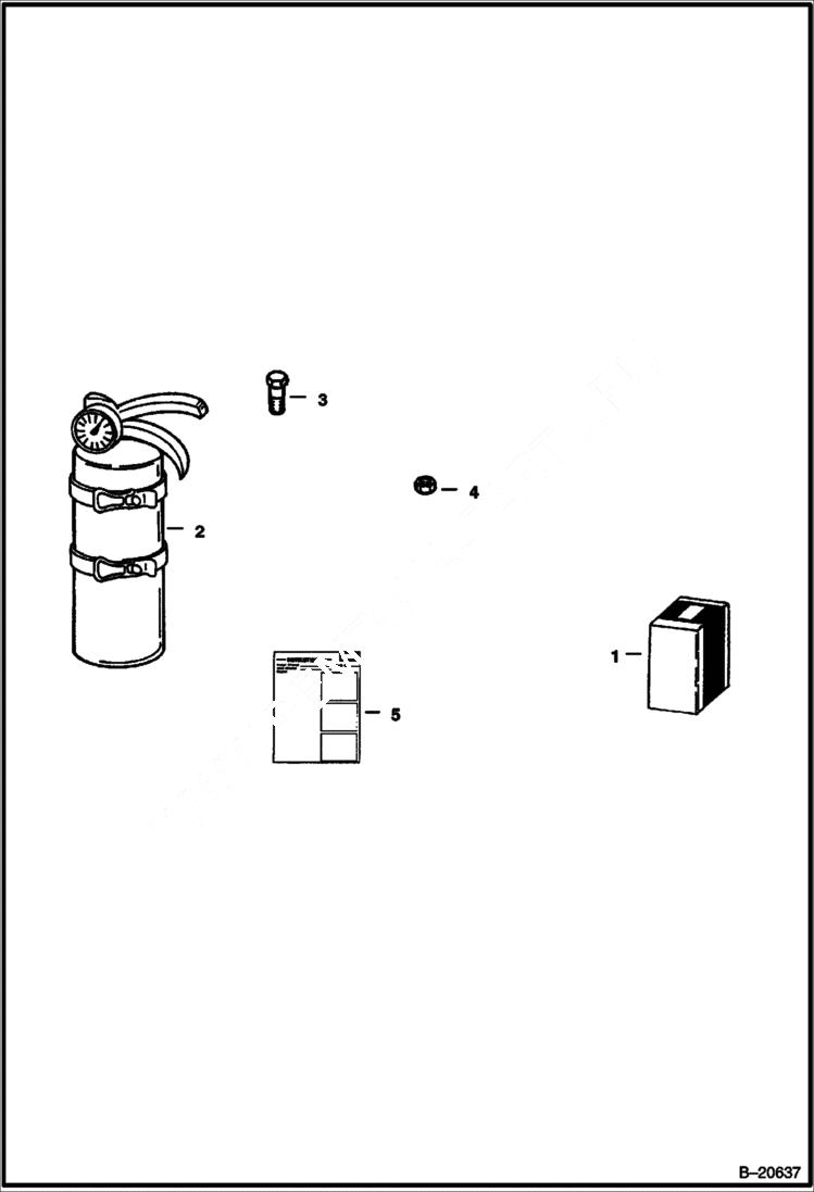 Схема запчастей Bobcat 500s - FIRE EXTINGUISHER ACCESSORIES & OPTIONS