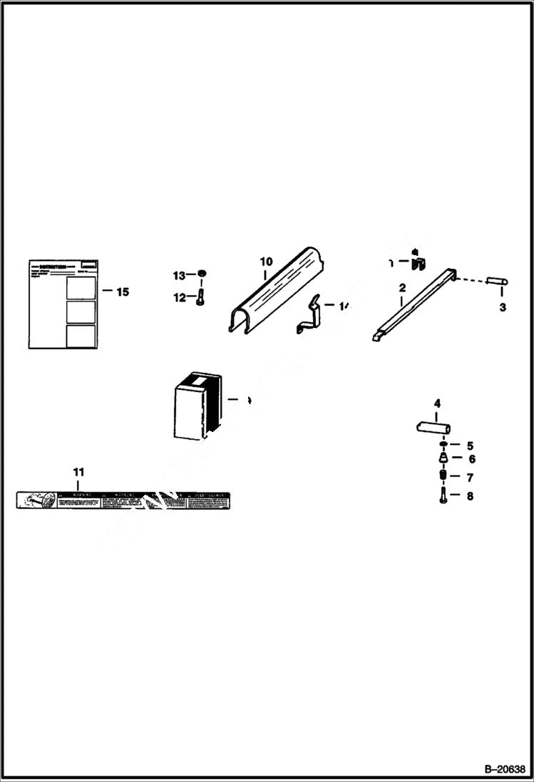Схема запчастей Bobcat 600s - LIFT ARM STOPS ACCESSORIES & OPTIONS