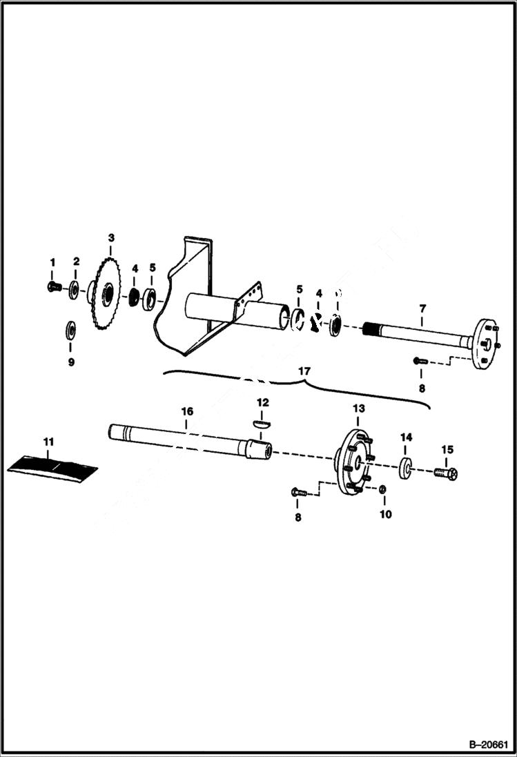 Схема запчастей Bobcat 600s - AXLE DRIVE TRAIN