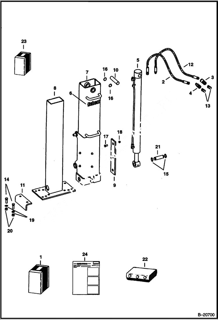 Схема запчастей Bobcat BACKHOE - BACKHOE (Rear Stabilizer Kit) (G Series) REAR STABILIZERS