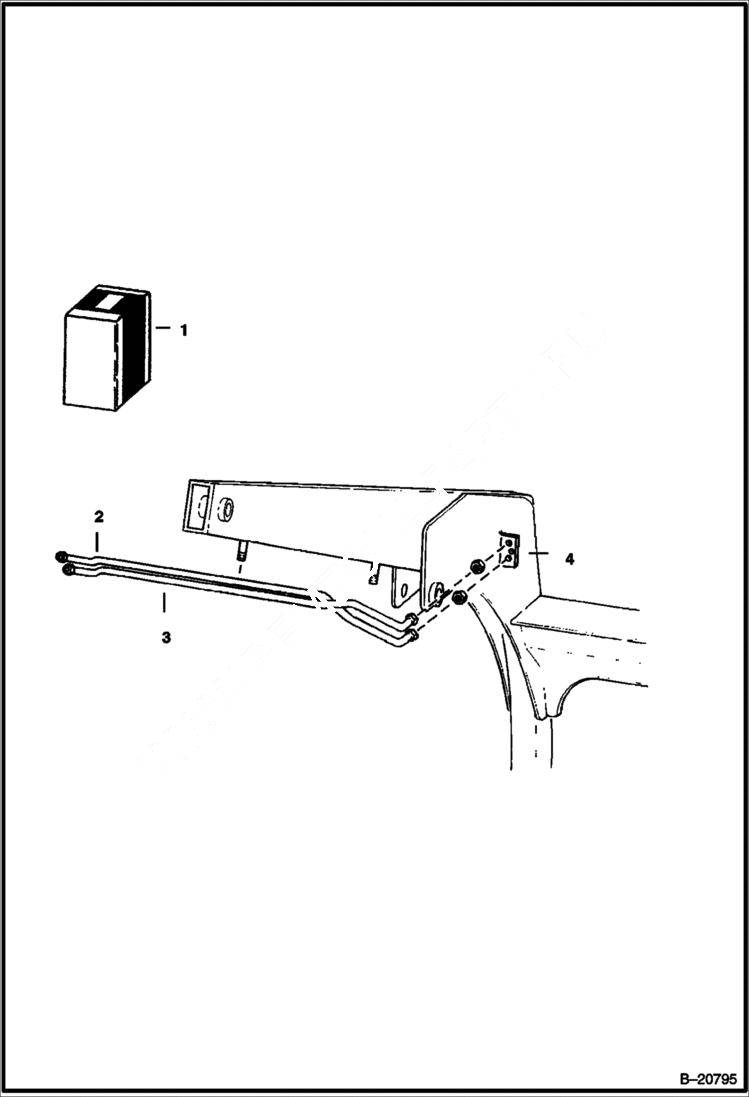 Схема запчастей Bobcat 600s - AUXILIARY HYDRAULIC KIT (For Mounting 908B Backhoe on S/N 12999 & Below) ACCESSORIES & OPTIONS