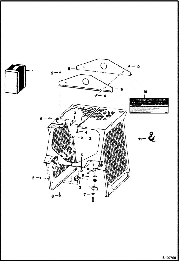 Схема запчастей Bobcat 600s - SINGLE POINT LIFT ACCESSORIES & OPTIONS