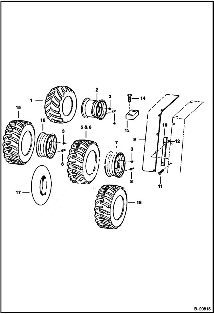 Схема запчастей Bobcat Articulated Loaders - TIRES & RIMS ACCESSORIES & OPTIONS